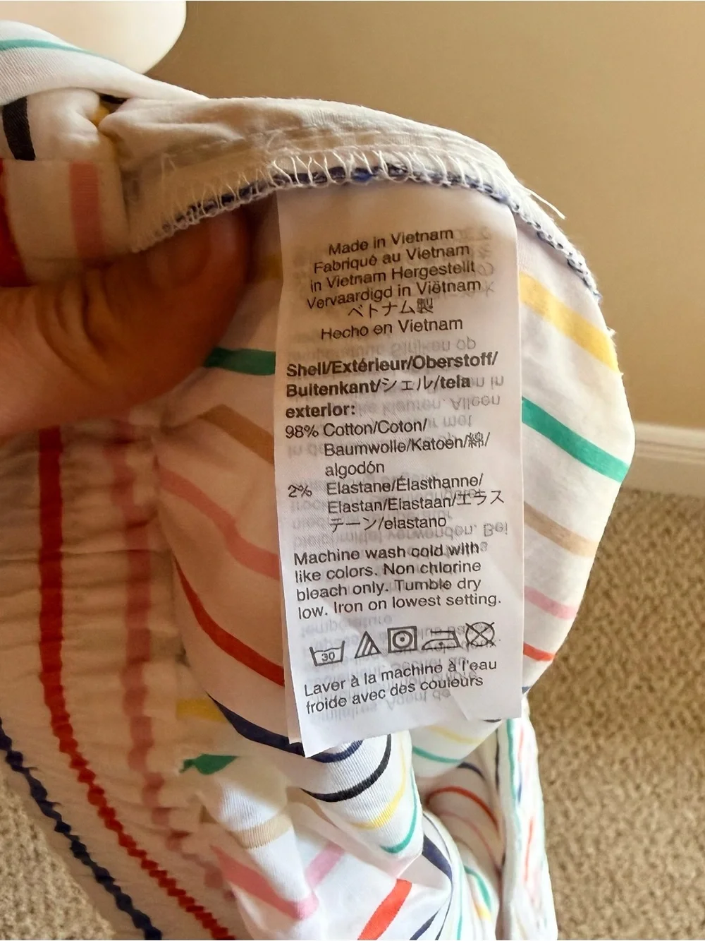 J.Crew Multicolor Stripe Tie Waist Shorts | Size 12 Cotton